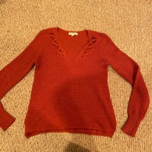 AEROPOSTALE ORANGE SPARKLY SWEATER
